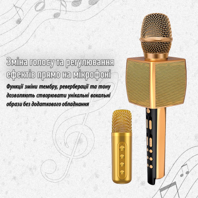 Беспроводной караоке микрофон Magic Karaoke YS-98 Pro Gold Беспроводной караоке микрофон Magic Karaoke YS-98 Pro Gold
