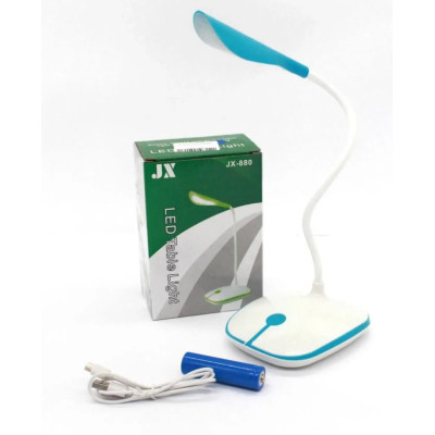 Аккумуляторная настольная лампа No Brand JX 88O USB Бело-голубой (2104618724) Аккумуляторная настольная лампа No Brand JX 88O USB Бело-голубой (2104618724)