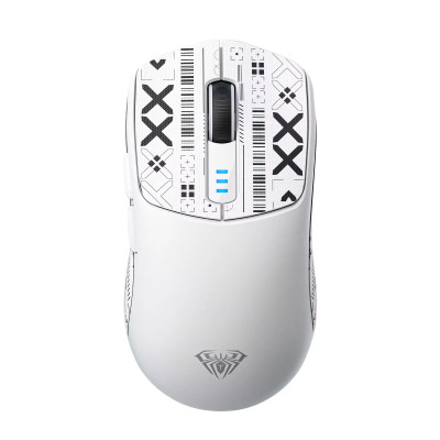 Миша бездротова ігрова Aula SC580 Print PAW3325 12000 DPI 2,4G Bluetooth White