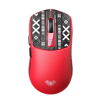 Миша бездротова ігрова Aula SC580 PAW3325 Print 12000 DPI 2,4G Bluetooth Red