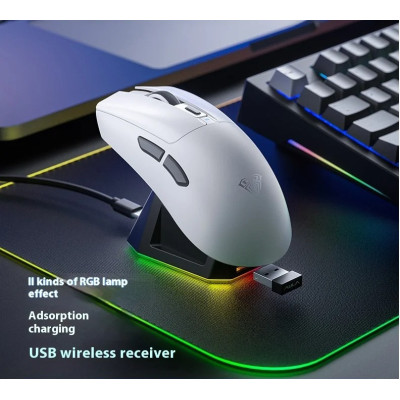 Мышь беспроводная игровая Aula SC380 Print 12000 DPI 2,4G+Bluetooth Серо-черный Мышь беспроводная игровая Aula SC380 Print 12000 DPI 2,4G+Bluetooth Серо-черный