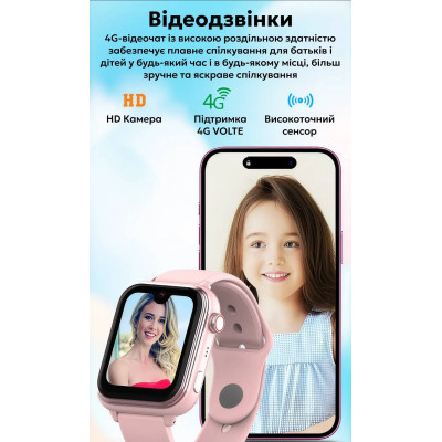 Розумний годинник Wonlex KT37 8GB Pink (SBWKT37P) Розумний годинник Wonlex KT37 8GB Pink (SBWKT37P)