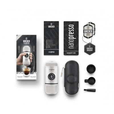 Эспрессо-кофеварка Wacaco Nanopresso 18 бар 80 мл Бело-черный (2772983584) Эспрессо-кофеварка Wacaco Nanopresso 18 бар 80 мл Бело-черный (2772983584)