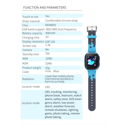 Смарт-годинник Smart Watch S1 GPS SIM Blue (18581-hbr) Смарт-годинник Smart Watch S1 GPS SIM Blue (18581-hbr)