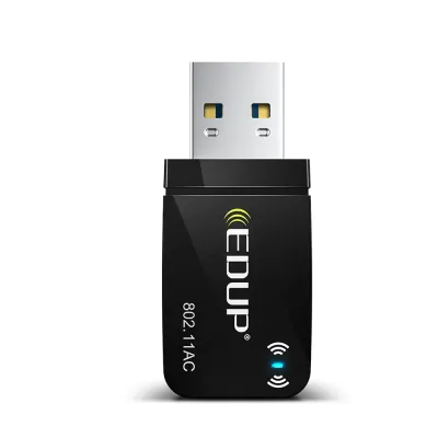 Бездротовий мережевий адаптер EDUP EP-1689 Wi-Fi 5/2.4 ГГц USB 3.0 Black (18641-hbr)