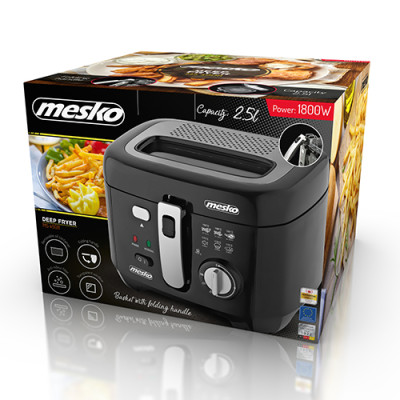 Фритюрниця Mesko MS 4908 2.5 л Чорний (118466226) Фритюрниця Mesko MS 4908 2.5 л Чорний (118466226)
