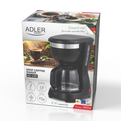 Кофеварка Adler AD 4381 Black (118467233) Кофеварка Adler AD 4381 Black (118467233)