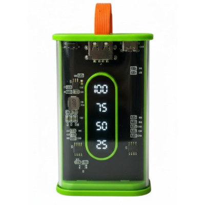 Портативный повербанк No Brand Power Bank 10000 mAh Зеленый (2104618812)