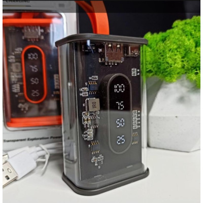 Портативный повербанк No Brand Power Bank 10000 mAh Серый (2104618814) Портативный повербанк No Brand Power Bank 10000 mAh Серый (2104618814)
