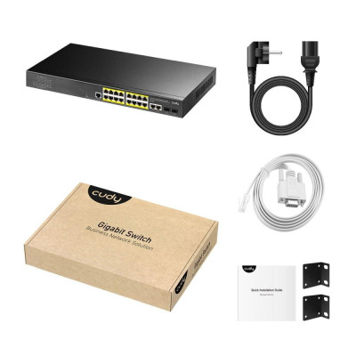 PoE-коммутатор управляемый гигабитный Cudy GS2018PS2 L2 200W 21 порт (2806212242)