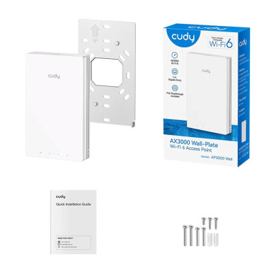 Точка доступа двухдиапазонная Cudy AP3000 Wall WiFi 6 Mesh AX3000 (2806623234) Точка доступа двухдиапазонная Cudy AP3000 Wall WiFi 6 Mesh AX3000 (2806623234)
