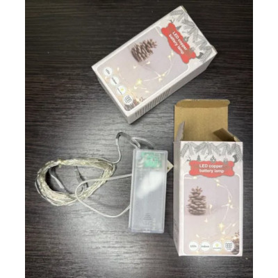 Світлодіодна гірлянда No Brand 30 LED 5 м 3 шт Білий (2104618838) Світлодіодна гірлянда No Brand 30 LED 5 м 3 шт Білий (2104618838)