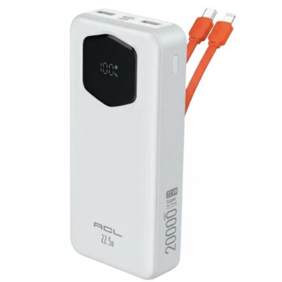 Портативный повербанк ACL PW-140 Power bank 20000 мАч Белый (2104618843)