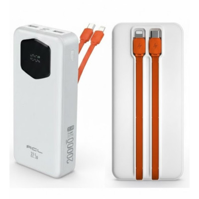 Портативный повербанк ACL PW-140 Power bank 20000 мАч Белый (2104618843) Портативный повербанк ACL PW-140 Power bank 20000 мАч Белый (2104618843)