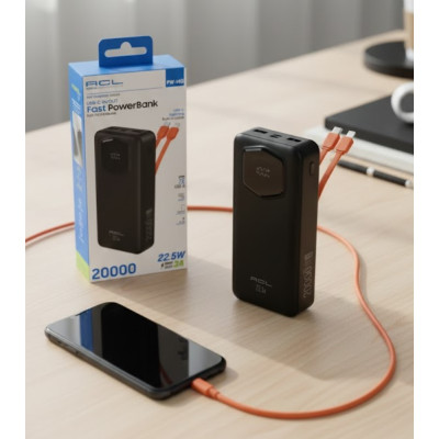 Портативный повербанк ACL PW-140 Power bank 20000 мАч Черный (2104618844) Портативный повербанк ACL PW-140 Power bank 20000 мАч Черный (2104618844)