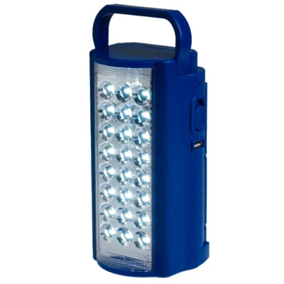 Портативний світлодіодний ліхтар ALMINA 24 LED Power Bank Синій (2104618846)