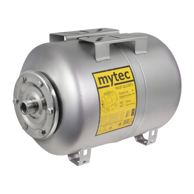 Гідроакумулятор Mytec 24 л горизонтальний Сріблястий