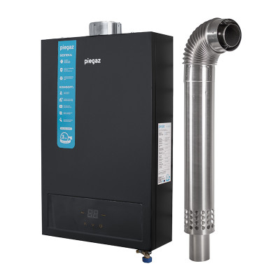 Колонка газовая турбированная Piegaz Hermes A Turbo Black 55х35х14 см Черный