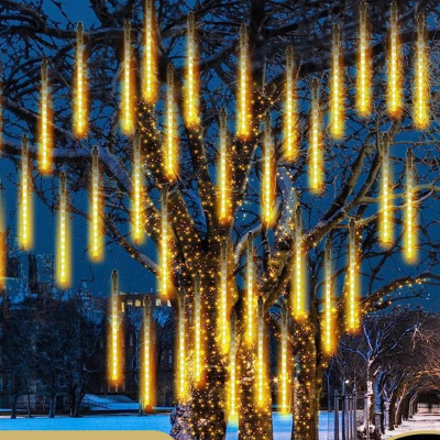 Світлодіодна LED-гірлянда-сосульки для фасаду та вулиці No Brand 50 см Білий теплий (2104618855)
