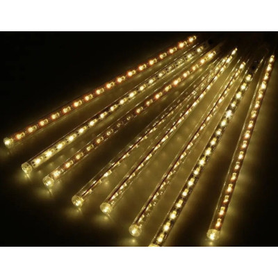Світлодіодна LED-гірлянда-сосульки для фасаду та вулиці No Brand 50 см Білий теплий (2104618855)