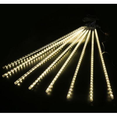 Світлодіодна LED-гірлянда-сосульки для фасаду та вулиці No Brand 50 см Білий теплий (2104618855)
