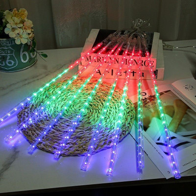 Світлодіодна LED-гірлянда-сосульки для фасаду та вулиці No Brand 50 см Мультиколір (2104618857) Світлодіодна LED-гірлянда-сосульки для фасаду та вулиці No Brand 50 см Мультиколір (2104618857)