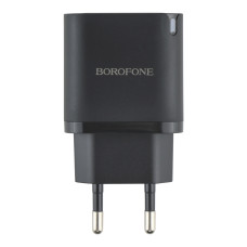 Сетевое зарядное устройство Borofone BA83A Dual port fast charger set 1USB-C/1USB PD/QC 20W Black (36174_3606866)