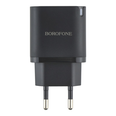 Мережевий зарядний пристрій Borofone BA83A Dual port fast charger set 1USB-C/1USB PD/QC 20W Black (36174_3606866)