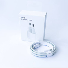 Зарядний пристрій із кабелем No Brand IPhone 20 Вт Type C to Lightning 1 м White (V4T-0031-96)
