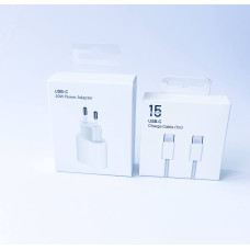 Зарядний пристрій із кабелем No Brand iPhone 15/16 20 Вт Type-C to Type-C 1 м White (V4T-0031-97)
