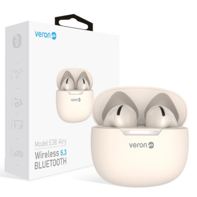 Беспроводные наушники TWS Veron E38 Airy Bluetooth 5.3 White (2104618868) Беспроводные наушники TWS Veron E38 Airy Bluetooth 5.3 White (2104618868)
