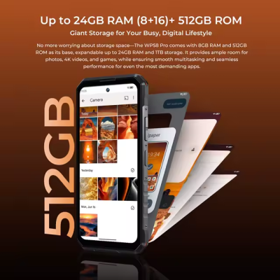 Захищений смартфон Oukitel WP58 Pro 8/512GB Orange (2830599390)