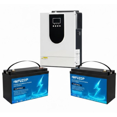 Комплект инвертор No Brand WX1252 и 2 аккумулятора LiFePO4 12.8V (2104618905)