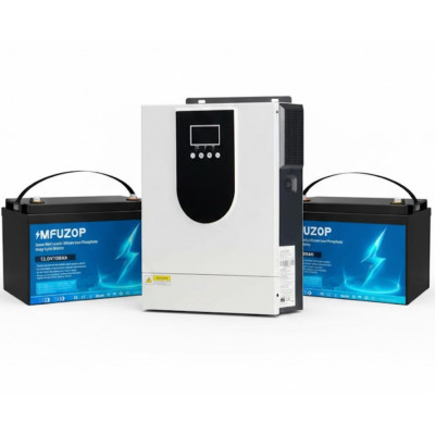 Комплект инвертор No Brand WX1252 и 2 аккумулятора LiFePO4 12.8V (2104618905) Комплект инвертор No Brand WX1252 и 2 аккумулятора LiFePO4 12.8V (2104618905)