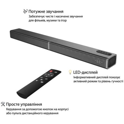 Саундбар Samtronic SM2160 60 Вт Чорний (SM-2160) Саундбар Samtronic SM2160 60 Вт Чорний (SM-2160)