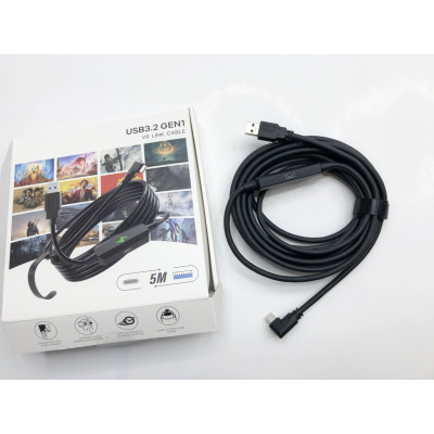 Кабель с усилителем Oculus Link USB 3.2 Type-C для Quest 2/3/Pro/Pico 4 9V 2A 5 м Черный (AC-5mGB9V2A) Кабель с усилителем Oculus Link USB 3.2 Type-C для Quest 2/3/Pro/Pico 4 9V 2A 5 м Черный (AC-5mGB9V2A)