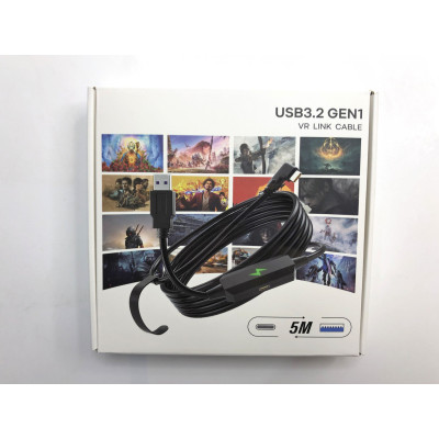 Кабель с усилителем Oculus Link USB 3.2 Type-C для Quest 2/3/Pro/Pico 4 9V 2A 5 м Черный (AC-5mGB9V2A) Кабель с усилителем Oculus Link USB 3.2 Type-C для Quest 2/3/Pro/Pico 4 9V 2A 5 м Черный (AC-5mGB9V2A)