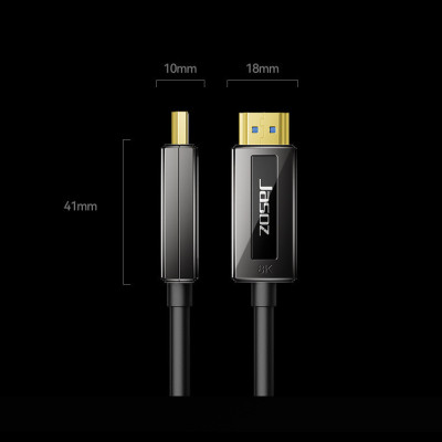 Кабель оптичний Jasoz A138 HDMI AOC 2.1 8K 60Hz 20 м Чорний (HDMIFO-20m) Кабель оптичний Jasoz A138 HDMI AOC 2.1 8K 60Hz 20 м Чорний (HDMIFO-20m)