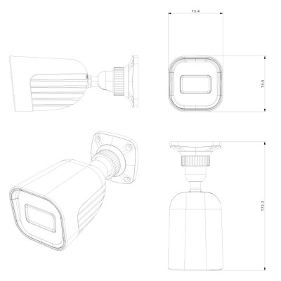 IP-відеокамера Provision ISR BSH-340IPSN-28 4 Мп (303403) IP-відеокамера Provision ISR BSH-340IPSN-28 4 Мп (303403)