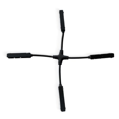 Х образный соединитель Lightwell LW-TRACK-X-CONNECTOR 90x17x18 мм Черный (304426)
