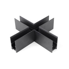 Х образний з'єднувач Lightwell LW-TRACK-X-SURF-CONNECTOR 2.68x5.1 см Чорний (304425)