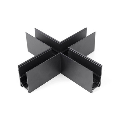 Х образний з'єднувач Lightwell LW-TRACK-X-SURF-CONNECTOR 2.68x5.1 см Чорний (304425)