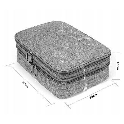 Сумка органайзер для зберігання проводів Lesko # 082 27x20x10 см Gray (13907-90878) Сумка органайзер для зберігання проводів Lesko # 082 27x20x10 см Gray (13907-90878)