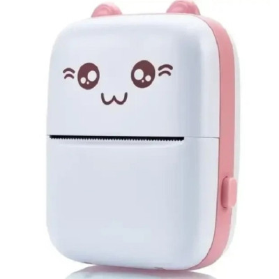 Дитячий Bluetooth принтер No Brand Mini printer 1000 мАг Біло-рожевий (2104619038)