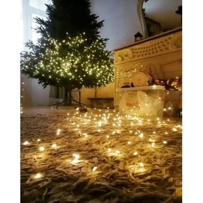 Гирлянда светодиодная No Brand Роса 200м 2000 Led Теплый белый (2836354366) Гирлянда светодиодная No Brand Роса 200м 2000 Led Теплый белый (2836354366)