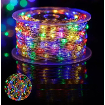 Гирлянда светодиодная No Brand Роса 50м 500 Led Разноцветный (2839058892) Гирлянда светодиодная No Brand Роса 50м 500 Led Разноцветный (2839058892)