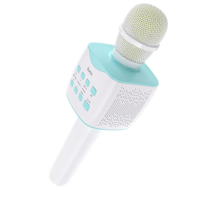Мікрофон караоке Hoco BK5 Cantando bluetooth Блакитний (2872246579)