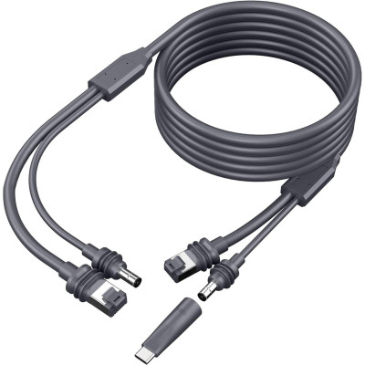 Кабель No Brand Hugener 2в1 Starlink Mini для заряджання DC/USB-C 15 м Сірий (2881818527) Кабель No Brand Hugener 2в1 Starlink Mini для заряджання DC/USB-C 15 м Сірий (2881818527)