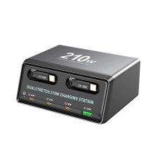 Сетевая зарядная станция No Brand WLX-60E 210W 2Type-C48W+3Type-C33W+USB30W Черный (2888089602)