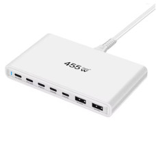 Мережевий зарядний пристрій Gan 5pro YMS-455W 2Type-C-100W+3Type-C-65W+2USB30W Білий (2889245123)